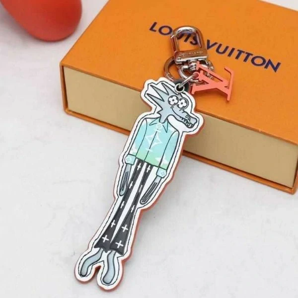 A Louis Vuitton Key Holder with an Elegant and Modern Design in the Shape of a Cartoon Character